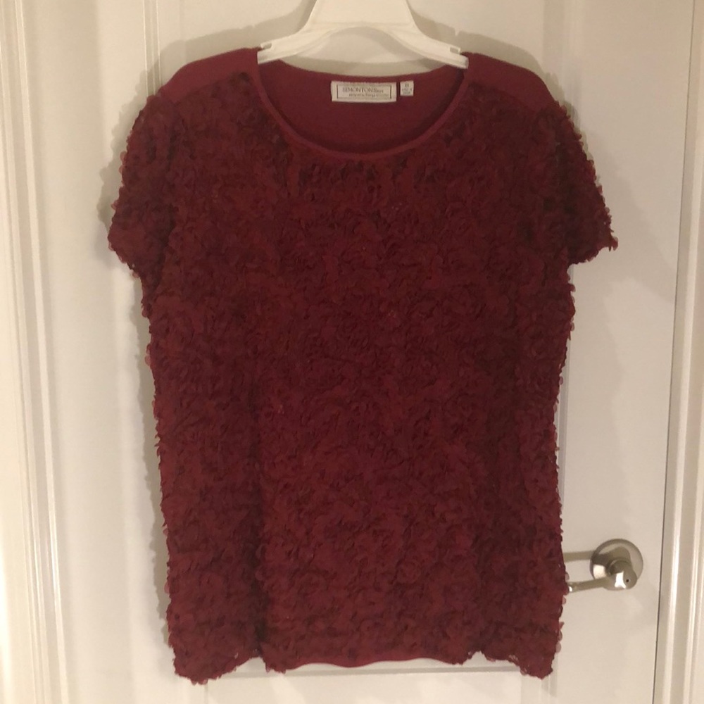 Wine colored dressy top